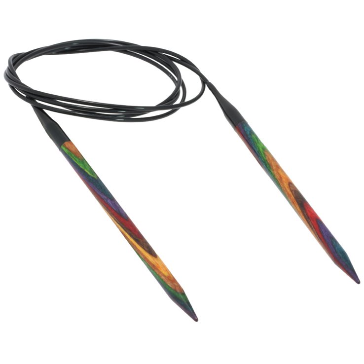 Lana Grossa Pyöröpuikot Design-puu Multicolor 6,0mm/120cm