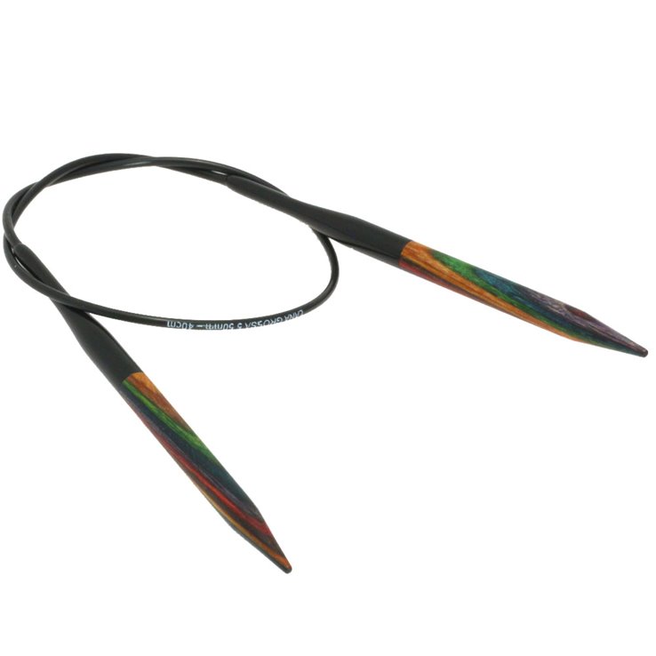 Lana Grossa Pyöröpuikot Design-puu Multicolor 5,5mm/40cm