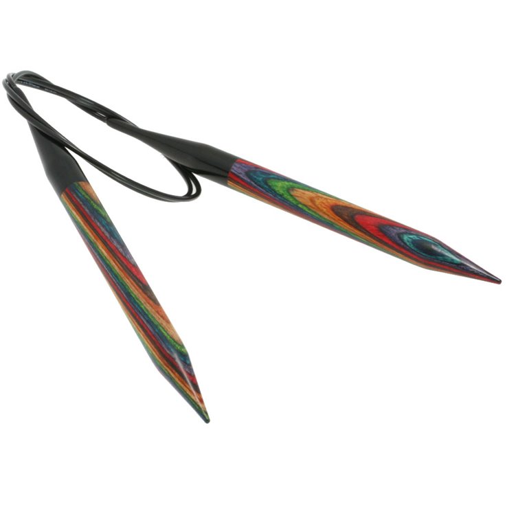 Lana Grossa Pyöröpuikot Design-puu Multicolor 12,0mm/80cm