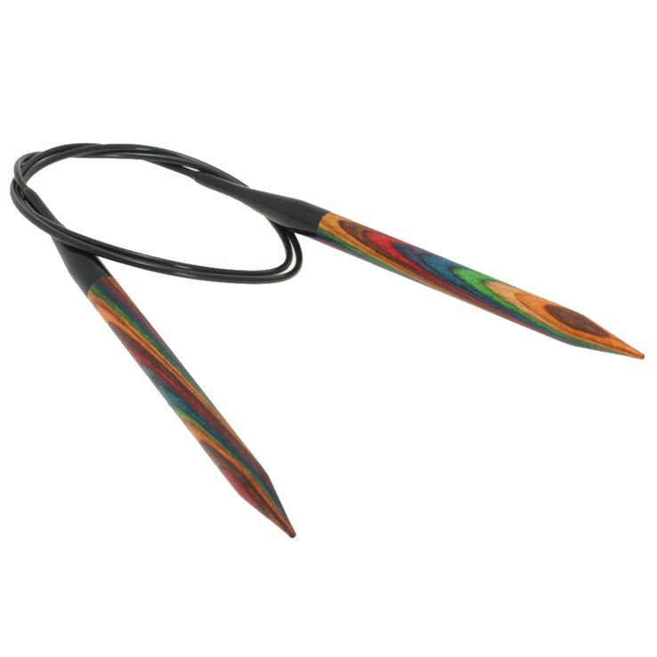 Lana Grossa Pyöröpuikot Design-puu Multicolor 9,0mm/80cm
