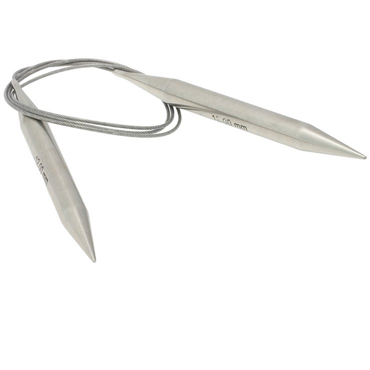 Lana Grossa Pyöröpuikko ruostumaton teräs 12,0mm/100cm