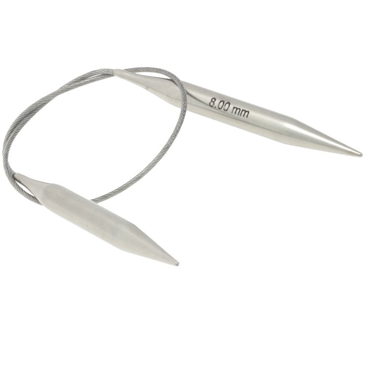 Lana Grossa Pyöröpuikko ruostumaton teräs 8,0mm/40cm