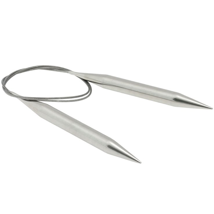 Lana Grossa Pyöröpuikko ruostumaton teräs 12,0mm/80cm