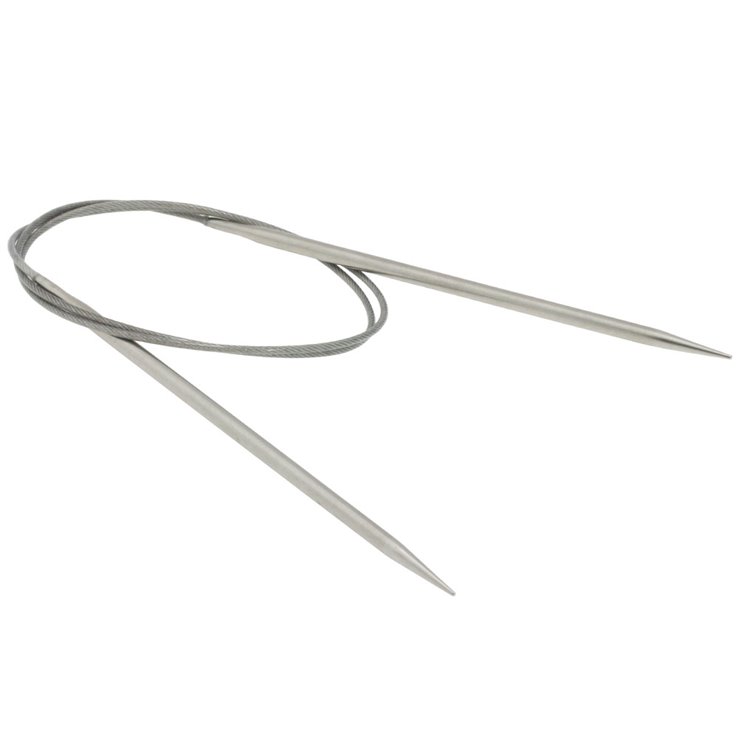 Lana Grossa Pyöröpuikko ruostumaton teräs 4,5mm/80cm