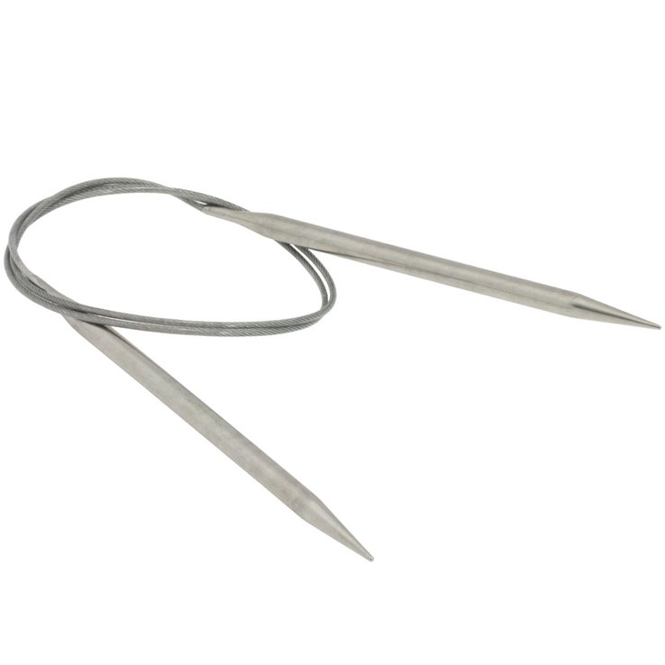 Lana Grossa Pyöröpuikko ruostumaton teräs 6,5mm/80cm